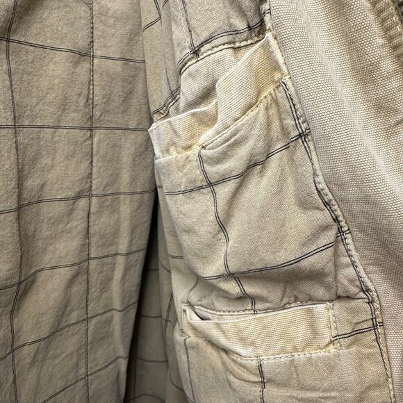 XXL Vtg The Territory Ahead Canvas Barn Jacket Tan Flannel Lined Hunt Chore Coat - Picture 8 of 10